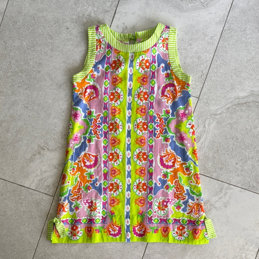 Gretchen Scott Designs Yellow Pink Sleeveless Sundress